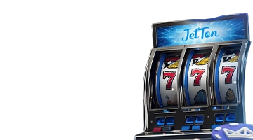 Welcome bonus image at Jetton Casino, featuring a gift box with sparkling gold coins against a background of light effects.