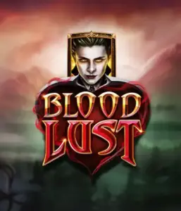 A dark and seductive view of the Blood Lust slot by ELK Studios, featuring gothic vampire symbols and a haunting castle backdrop. Highlighted in this image is the slot's eerie charm, complemented with its distinctive features, appealing for those fascinated by dark, supernatural themes.